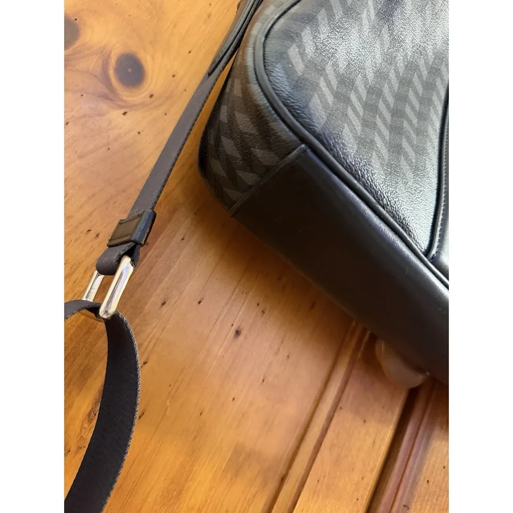 Coach Men's Perry Slim Briefcase Herringbone Print Computer Travel Bag F24722